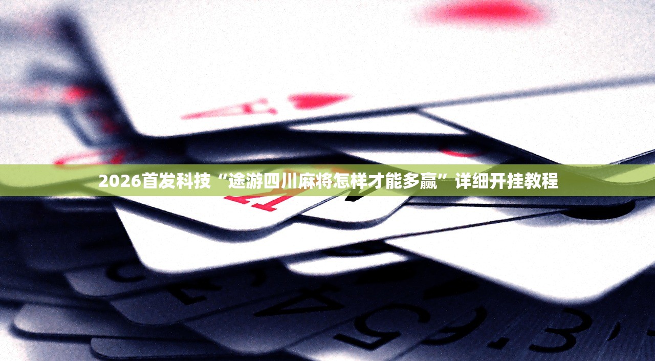 2026首发科技“途游四川麻将怎样才能多赢	”详细开挂教程