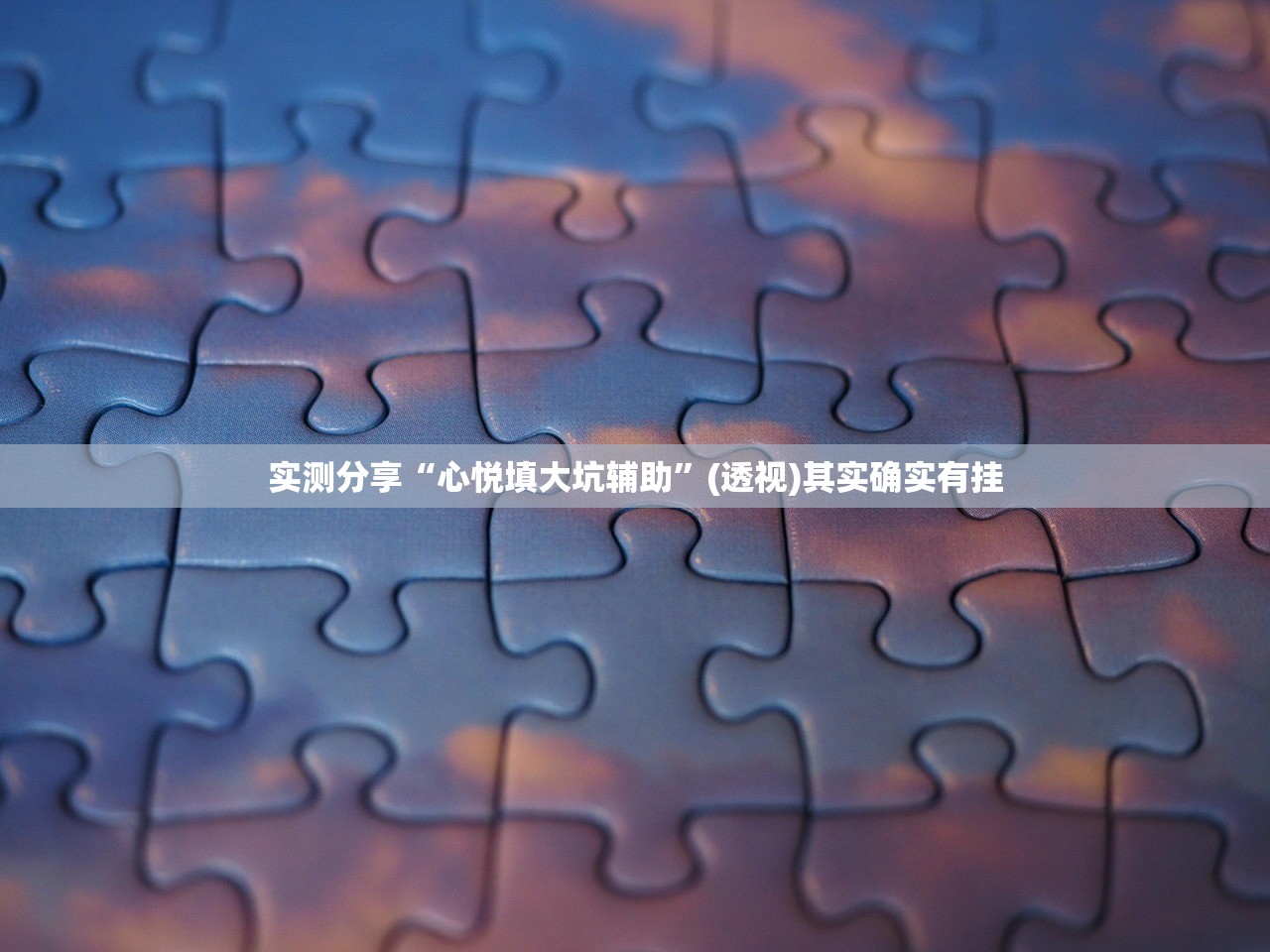 实测分享“心悦填大坑辅助”(透视)其实确实有挂