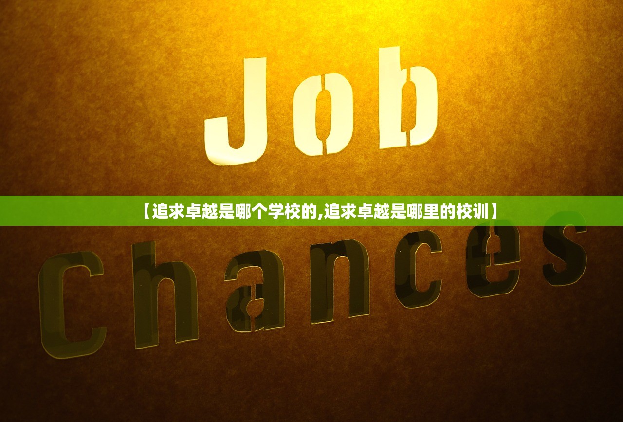 【追求卓越是哪个学校的,追求卓越是哪里的校训】