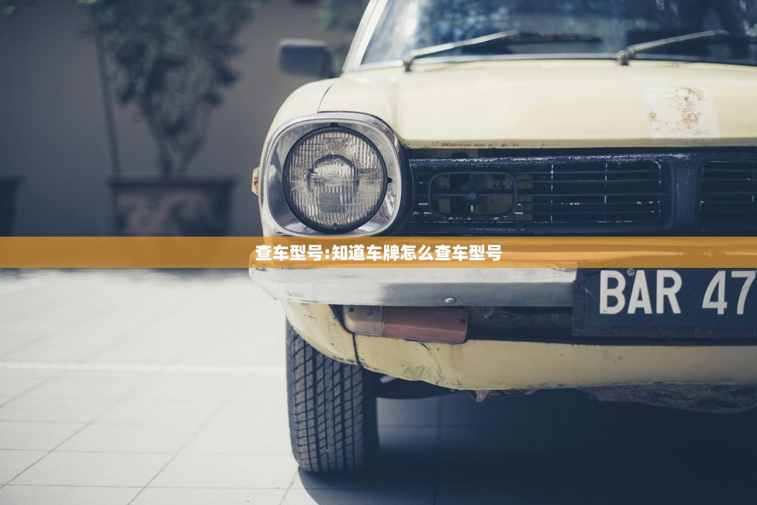 查车型号:知道车牌怎么查车型号