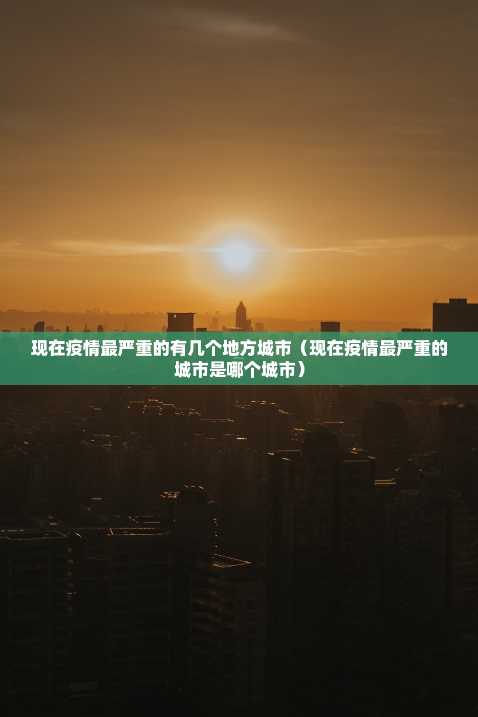 现在疫情最严重的有几个地方城市（现在疫情最严重的城市是哪个城市）
