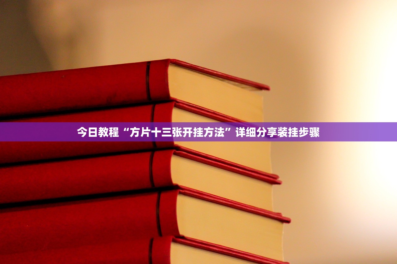 今日教程“方片十三张开挂方法	”详细分享装挂步骤