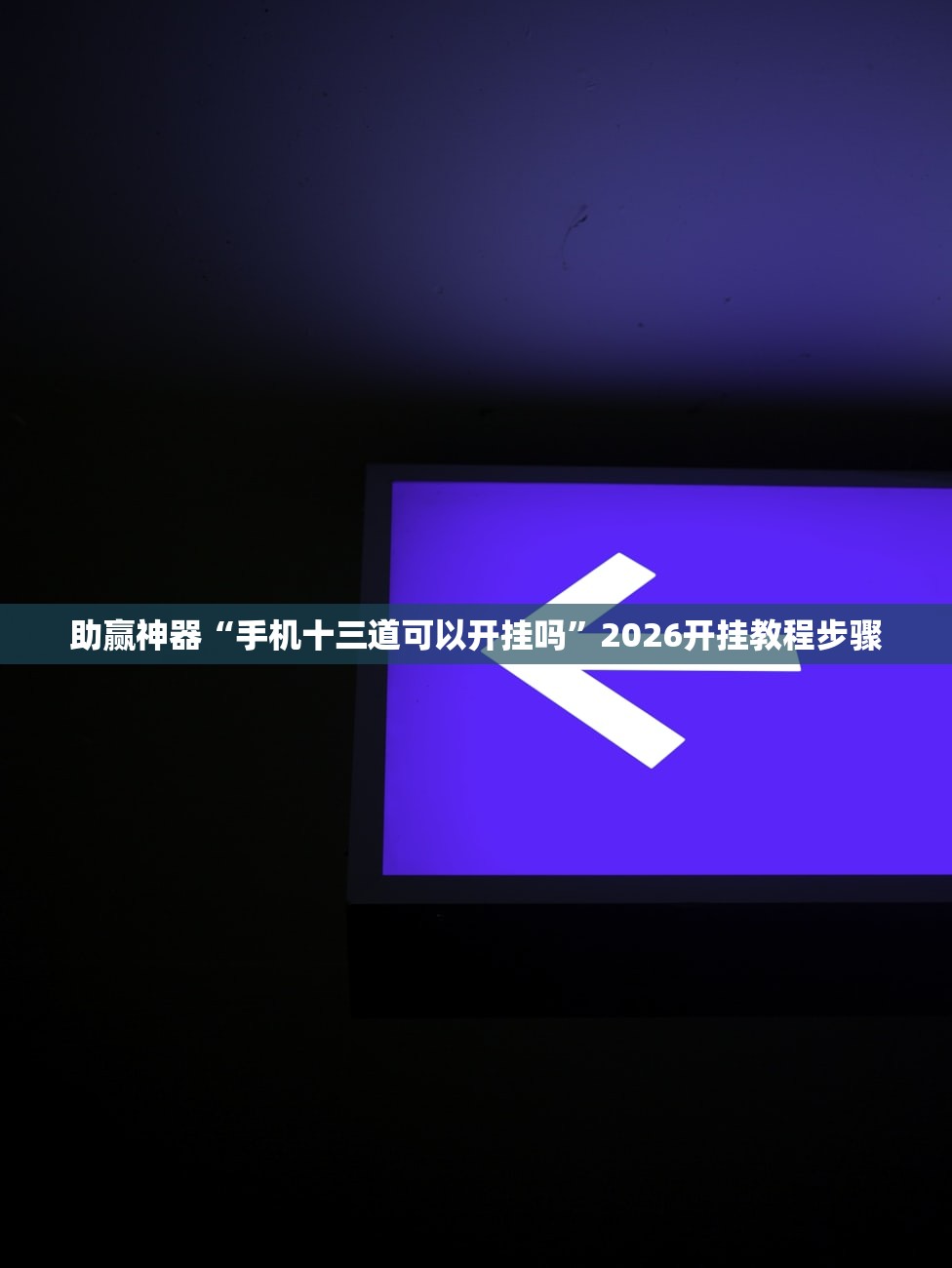 助赢神器“手机十三道可以开挂吗	”2026开挂教程步骤